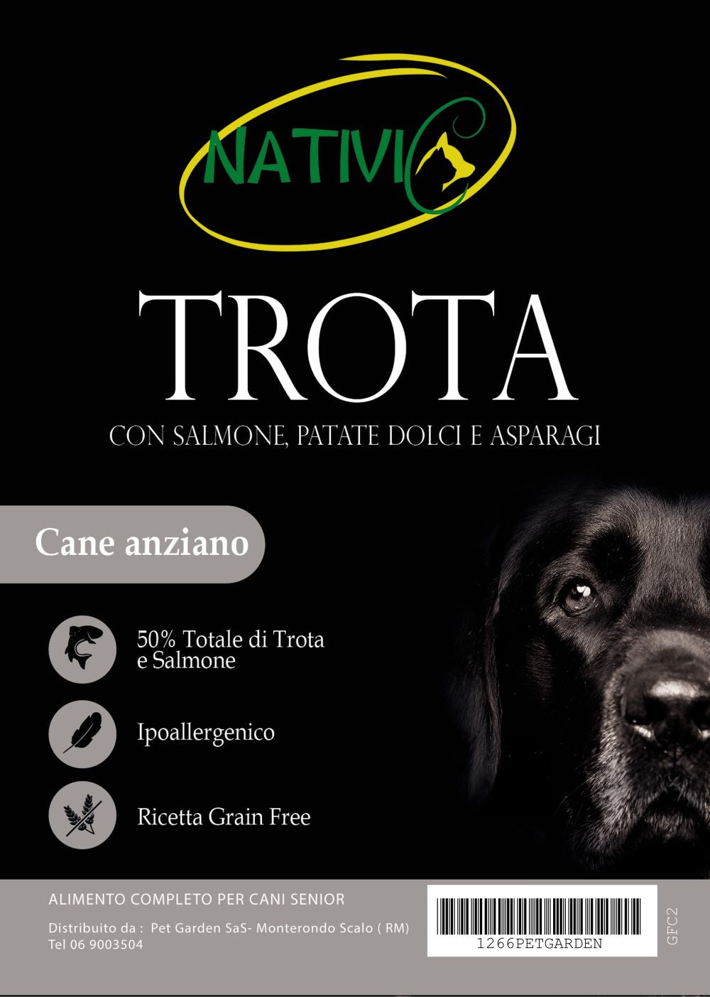 Nativic Trota e salmone Grain Free Anziano