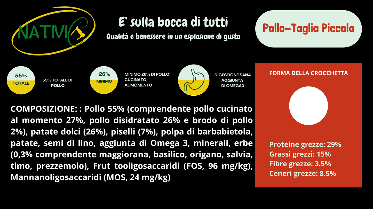 Nativic Pollo Grain Free Taglia piccola