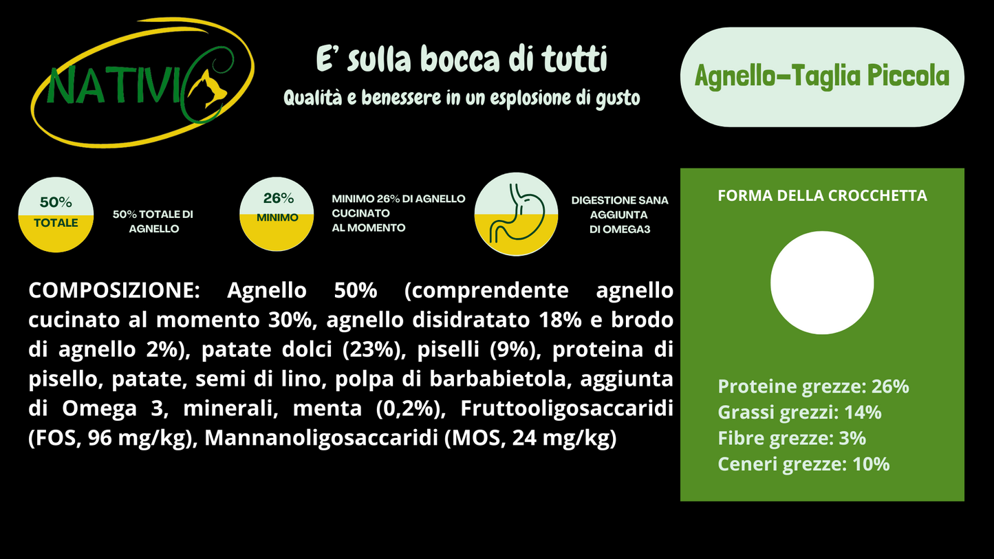 Nativic Agnello Grain Free Taglia piccola