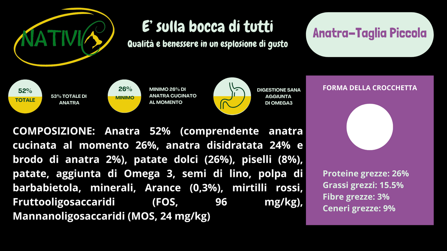 Nativic Anatra Grain Free Taglia piccola