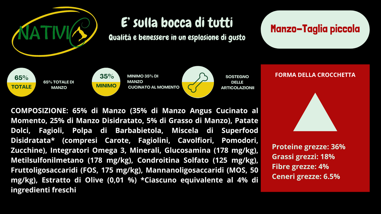Nativic Superfood Manzo taglia piccola