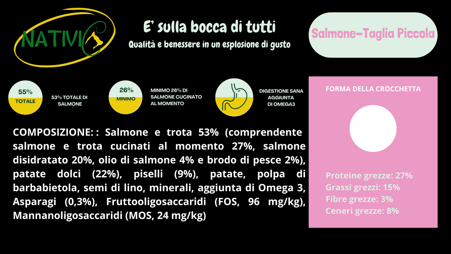 Nativic Salmone Grain Free Taglia piccola