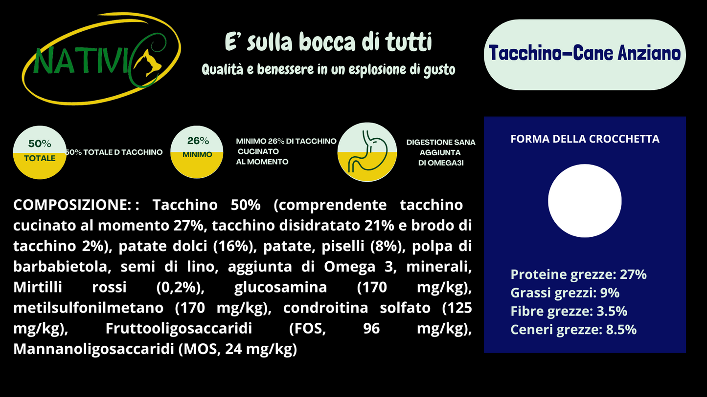 Nativic Tacchino Grain Free Anziano